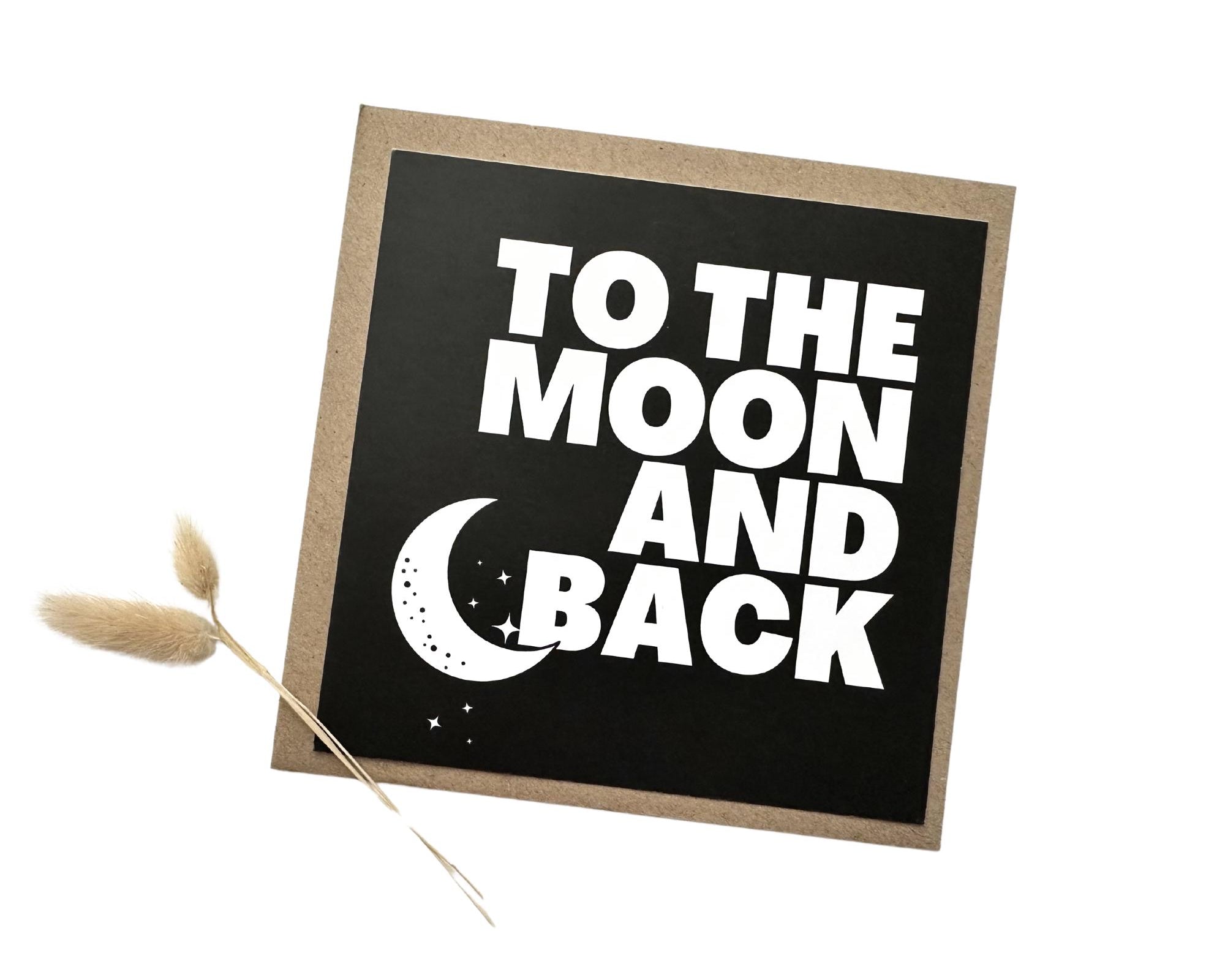 Karten-Set Quadratische Karten | Love | To the moon and back | Valentinstag