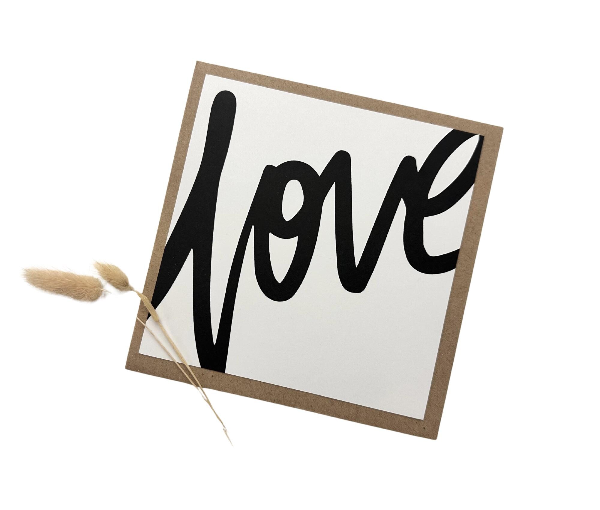 Karten-Set Quadratische Karten | Love | To the moon and back | Valentinstag