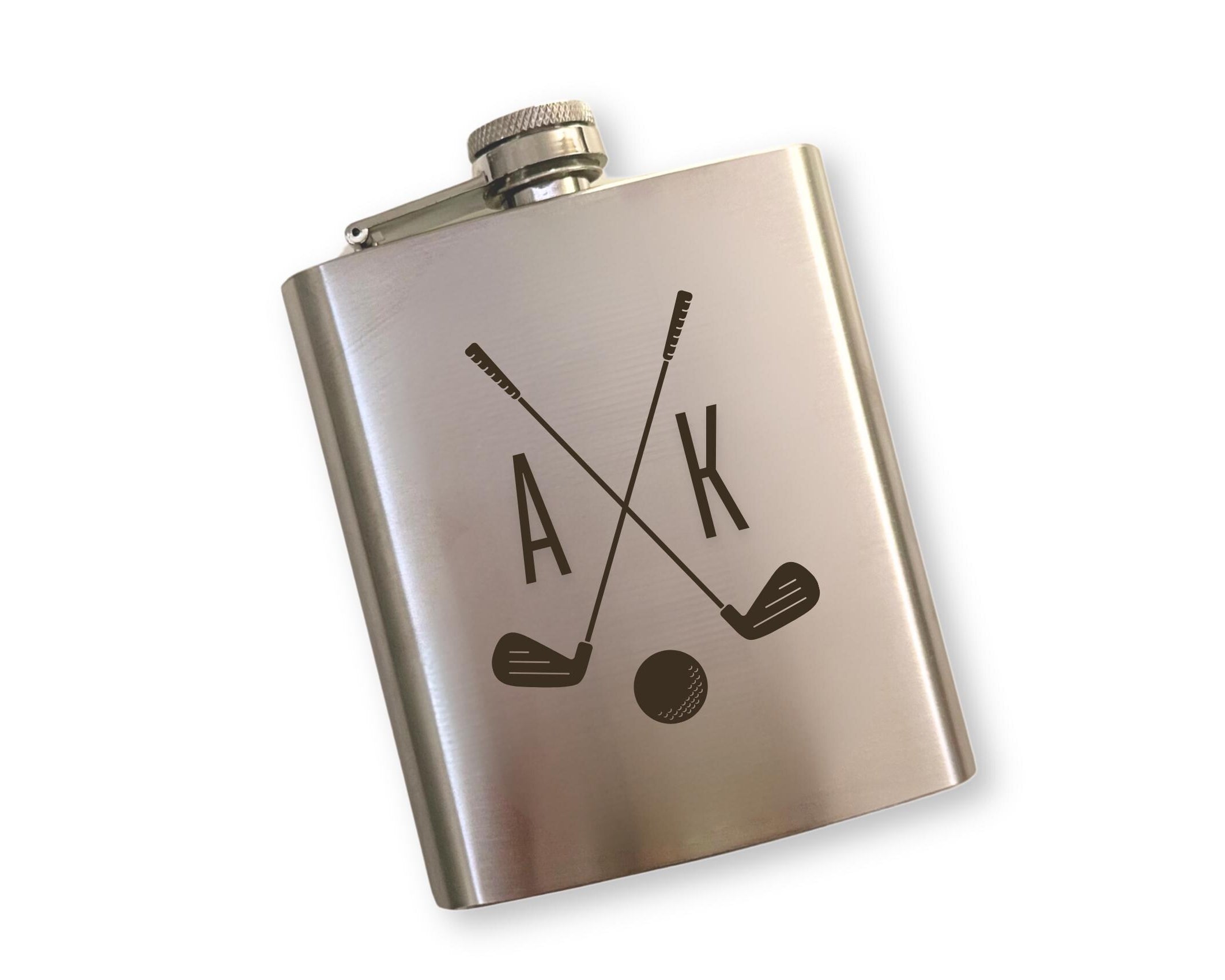 Flachmann | personalisiertes Geschenk für Golfer | Trinkflasche