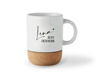 Tasse mit Kork | personalisiert | Geschenk Erzieherin Pflegerin Lehrerin Freundin | Keramiktasse Name