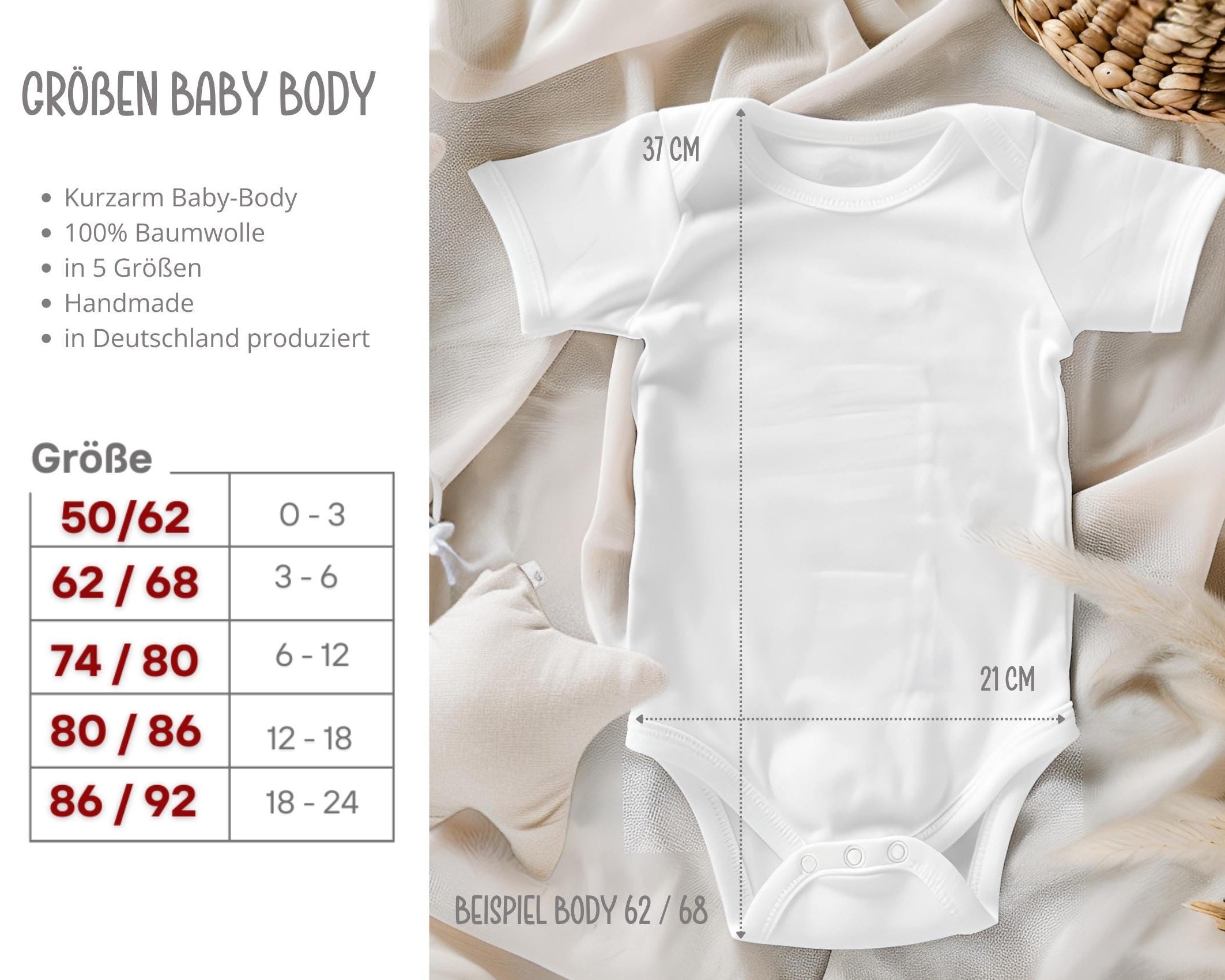 Baby Body - personalisiert mit Name und Jahreszahl | MINI Name Est. | in diversen Größen und Schriftfarben