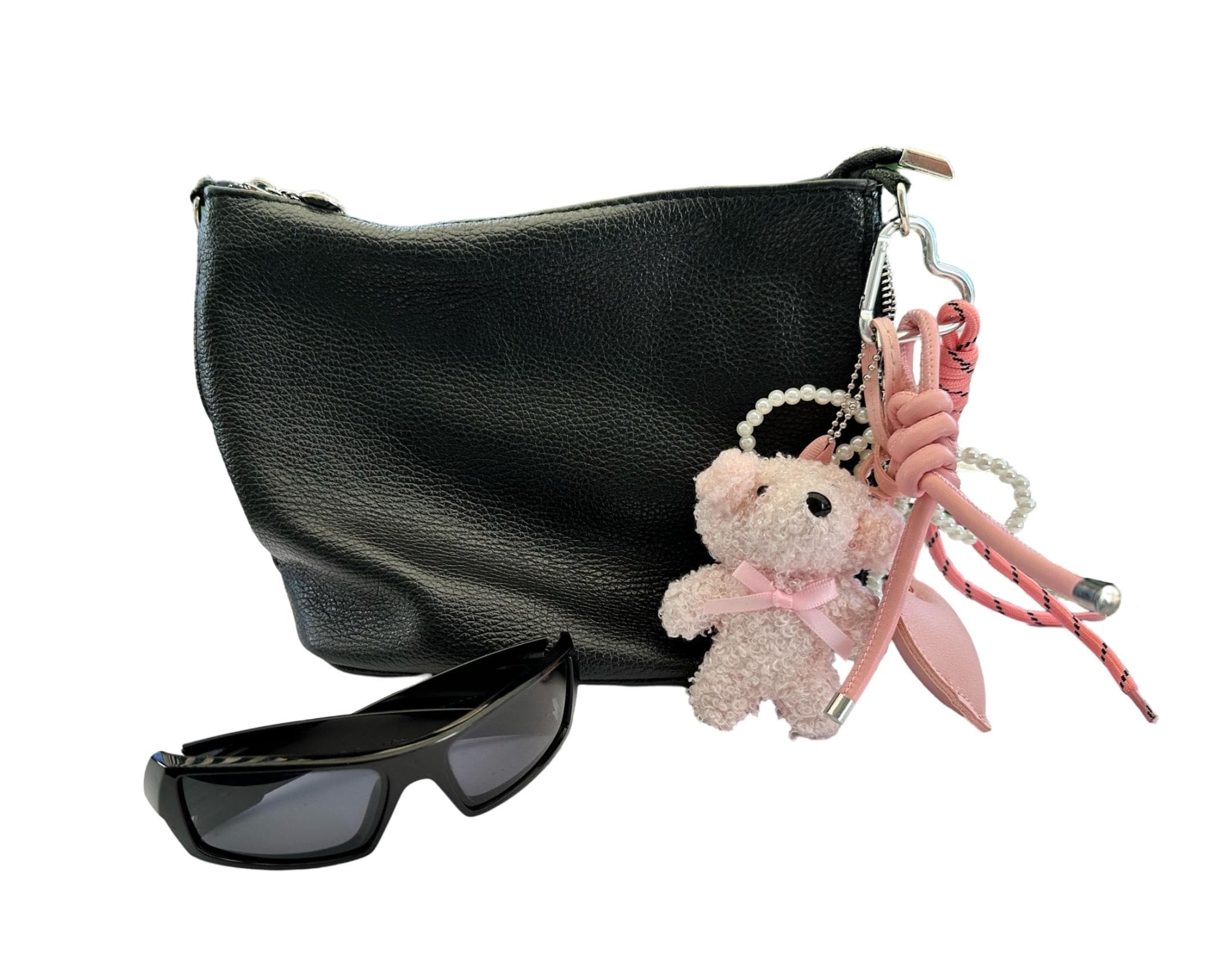 Teddy | Anhänger für Tasche oder Schlüssel | Taschenschmuck Taschenanhänger rosa Bag Charm