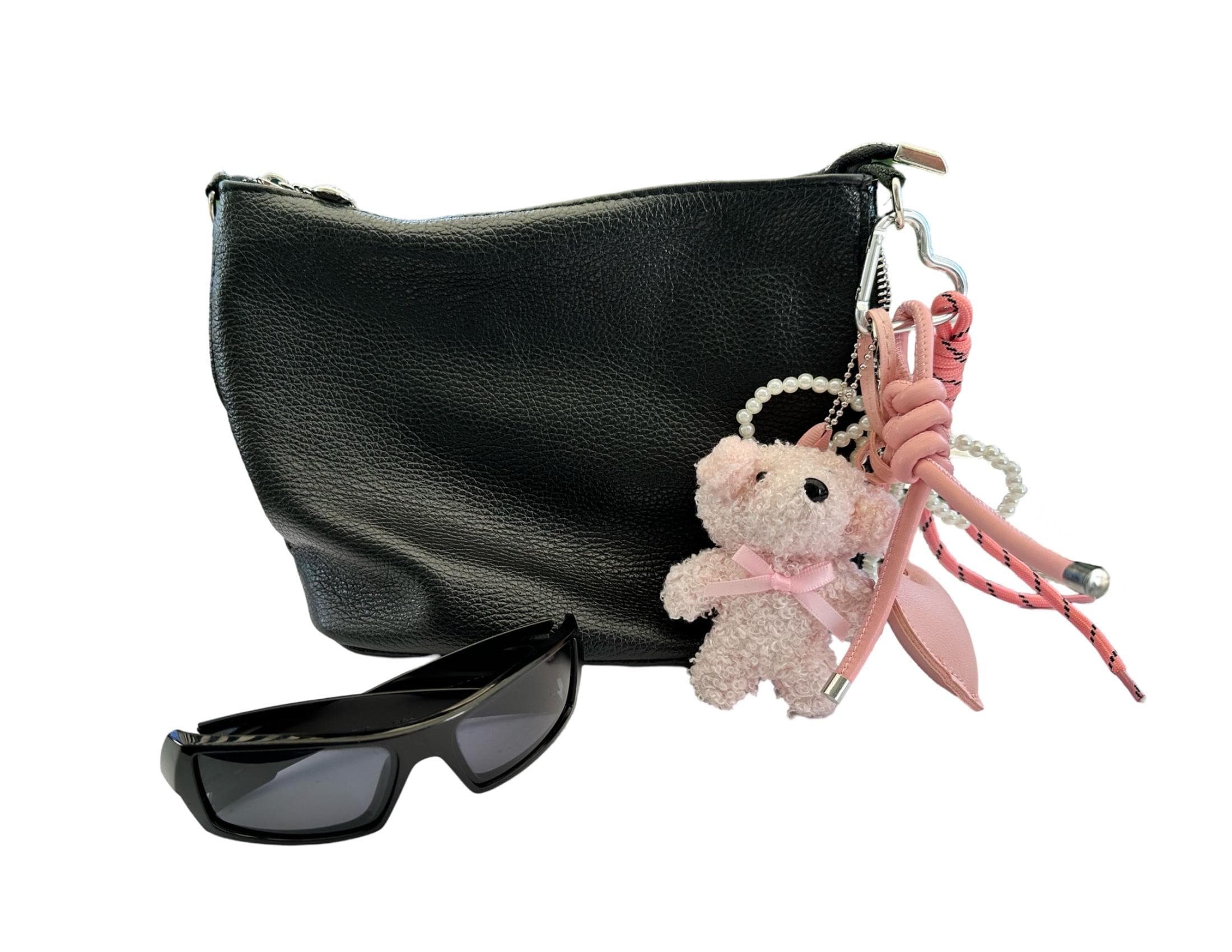 Teddy | Anhänger für Tasche oder Schlüssel | Taschenschmuck Taschenanhänger rosa Bag Charm