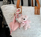 Teddy | Anhänger für Tasche oder Schlüssel | Taschenschmuck Taschenanhänger rosa Bag Charm