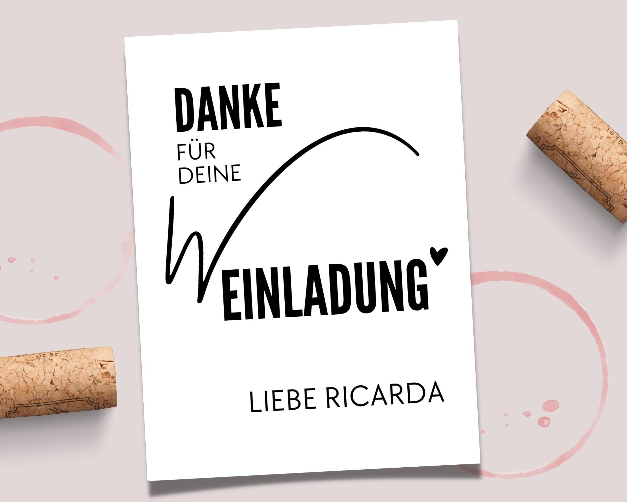 Personalisiertes Weinflaschen Etikett | Danke für Eure (W)Einladung | Mitbringsel