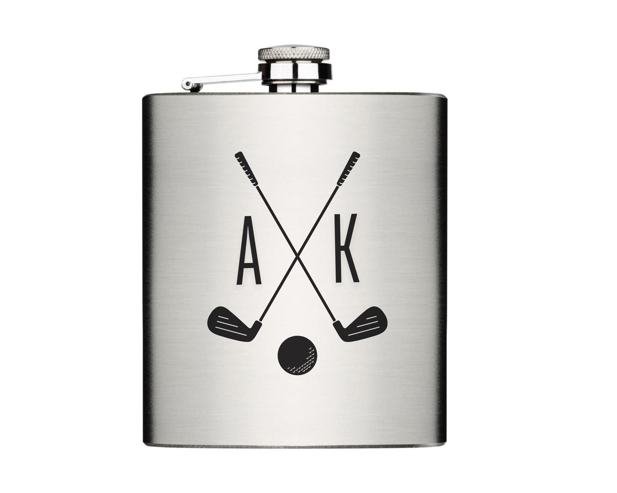 Flachmann | personalisiertes Geschenk für Golfer | Trinkflasche