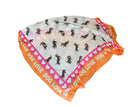 Tuch Dog Love mit Dackel | Viskosetuch | leichtes Sommertuch | Pink orange