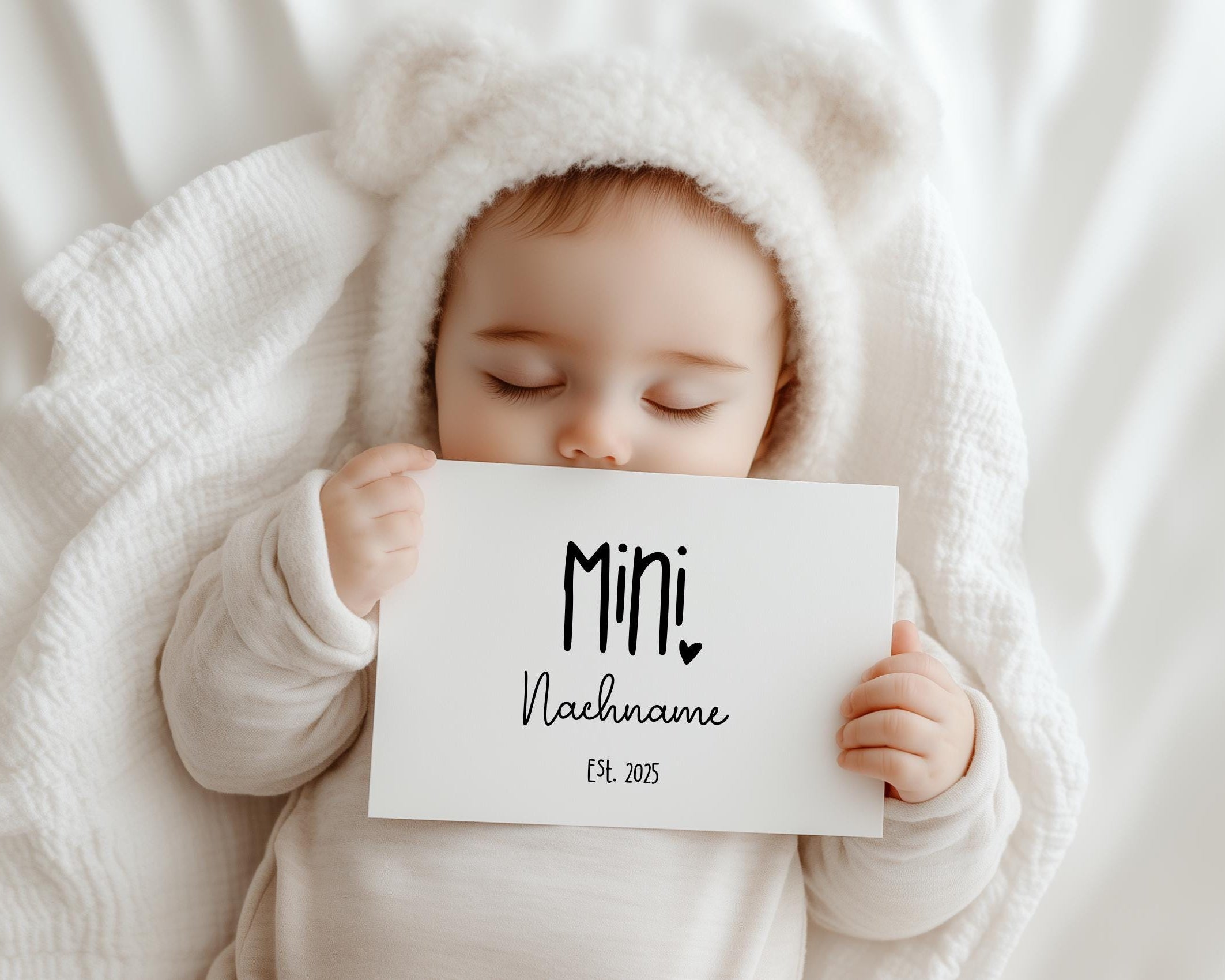 Baby Body - personalisiert mit Name und Jahreszahl | MINI Name Est. | in diversen Größen und Schriftfarben