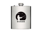 Flachmann für Angler | personalisiertes Geschenk | Edelstahl Trinkflasche | Lasergravur Name | Angeln