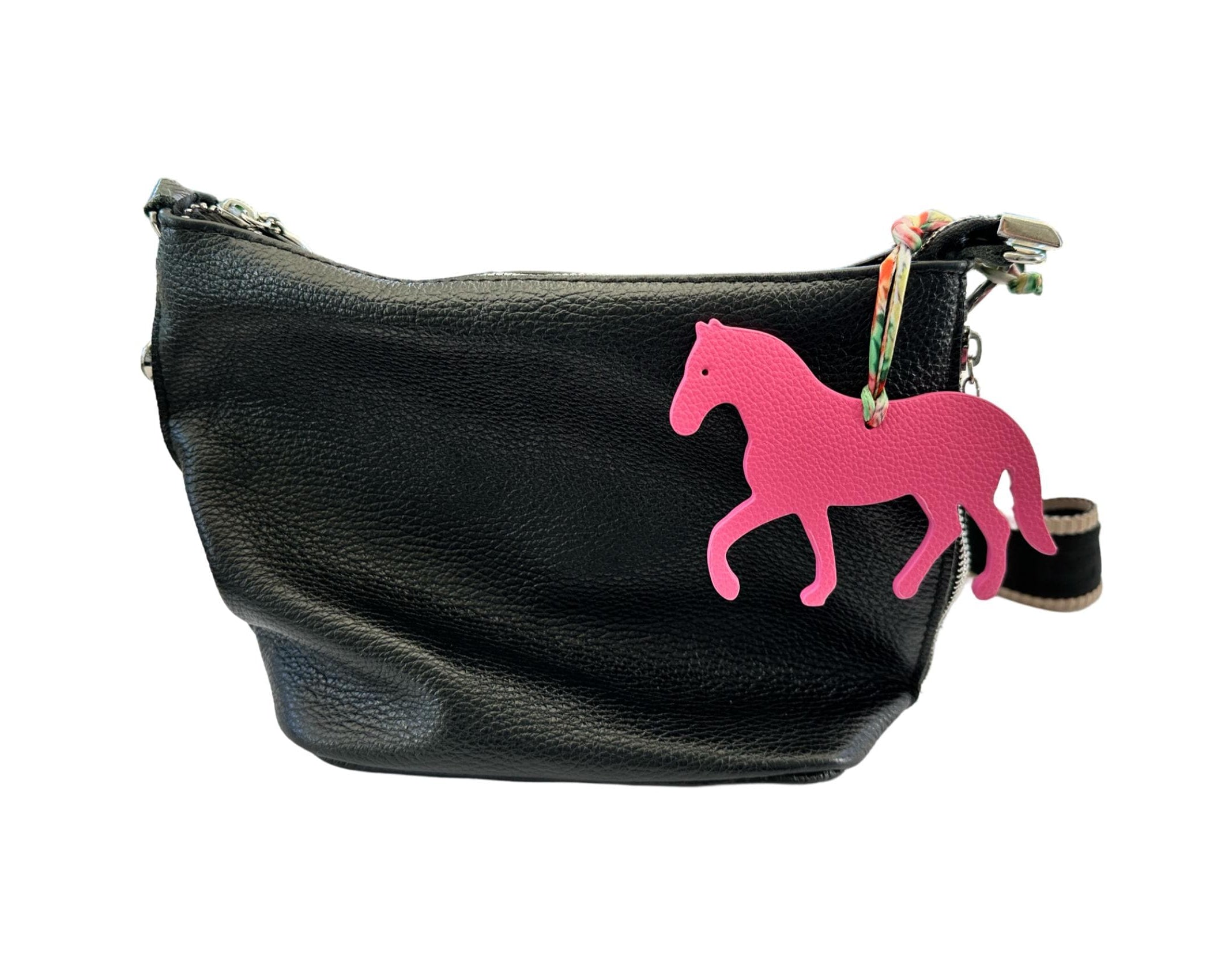 Pferd Anhänger für Tasche | pinker Taschenschmuck | Pferde Taschenanhänger rosa | Geschenk Reiterin