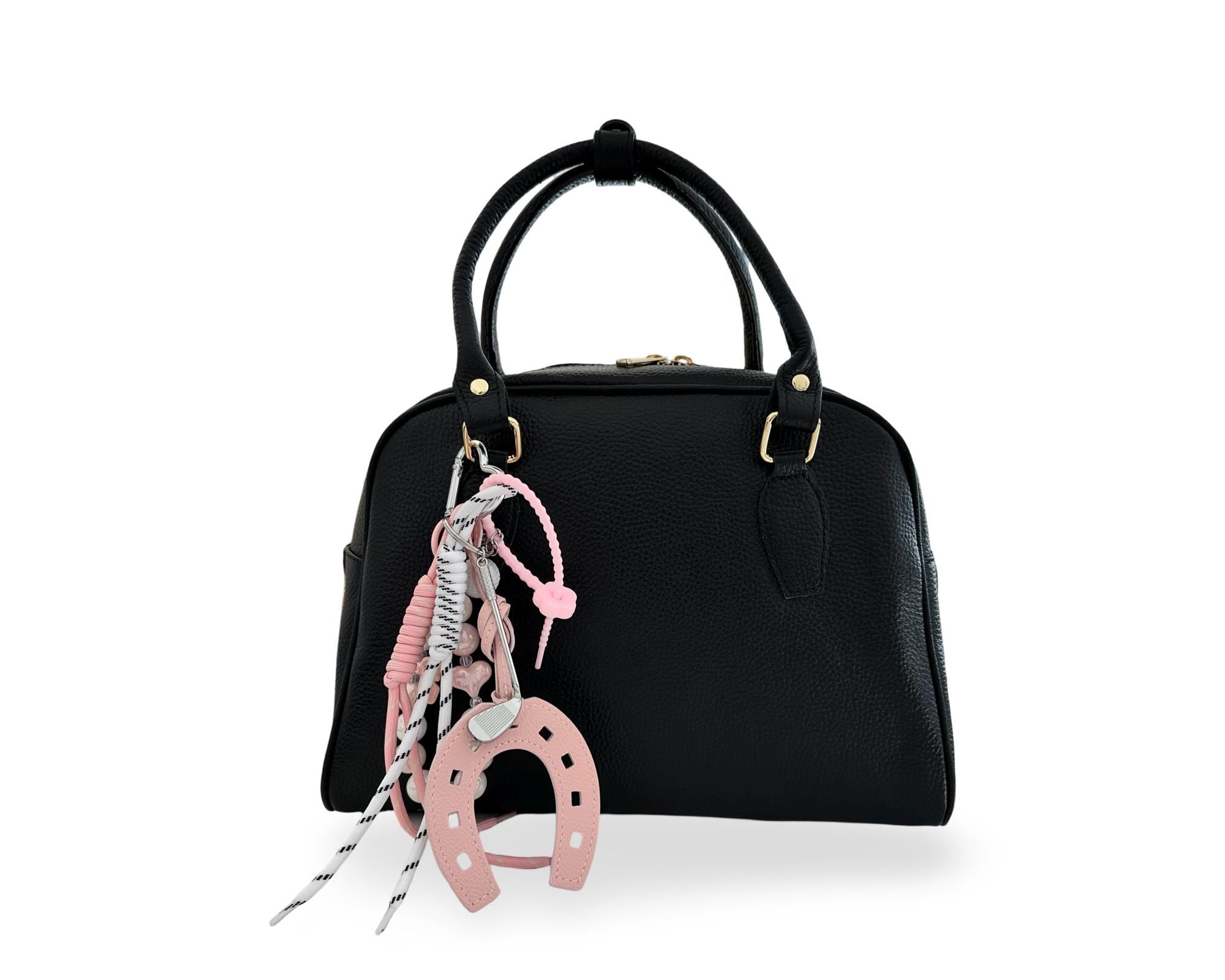 Hufeisen | Anhänger für Tasche oder Schlüssel | Taschenschmuck Taschenanhänger Bag Charm rosa