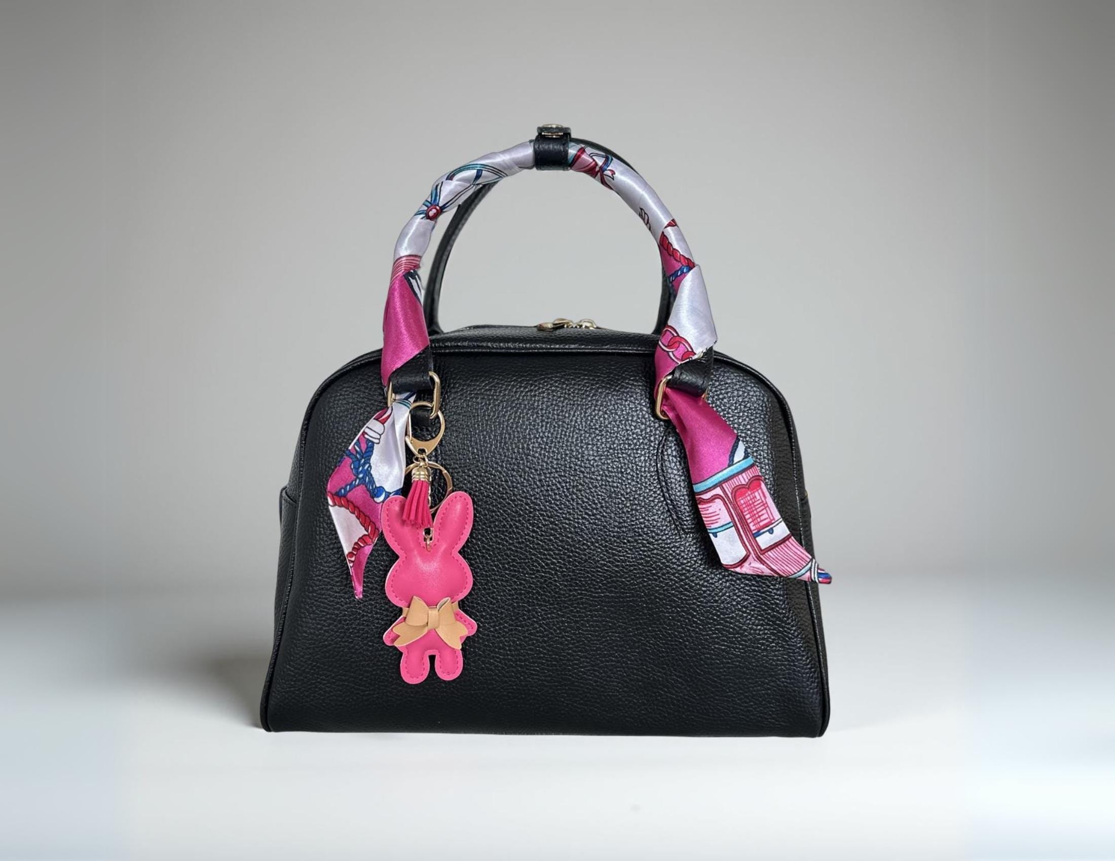 Anhänger Hase | Taschenschmuck Taschenanhänger | rosa pink Bag Charm | Twilly