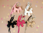 Anhänger Hund | Taschenschmuck Taschenanhänger | Bag Charm pink, schwarz, weiß, rosa, beige
