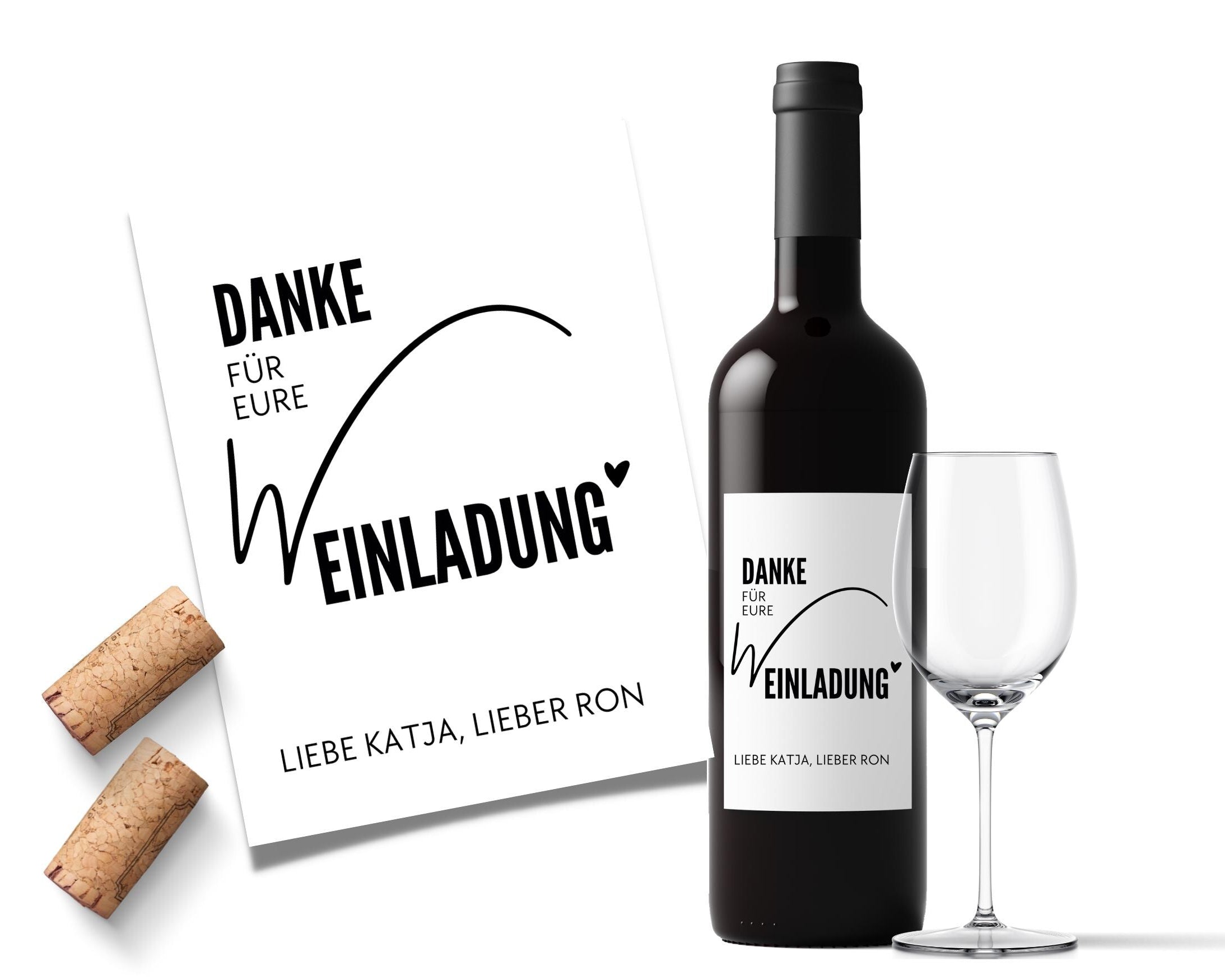 Personalisiertes Weinflaschen Etikett | Danke für Eure (W)Einladung | Mitbringsel