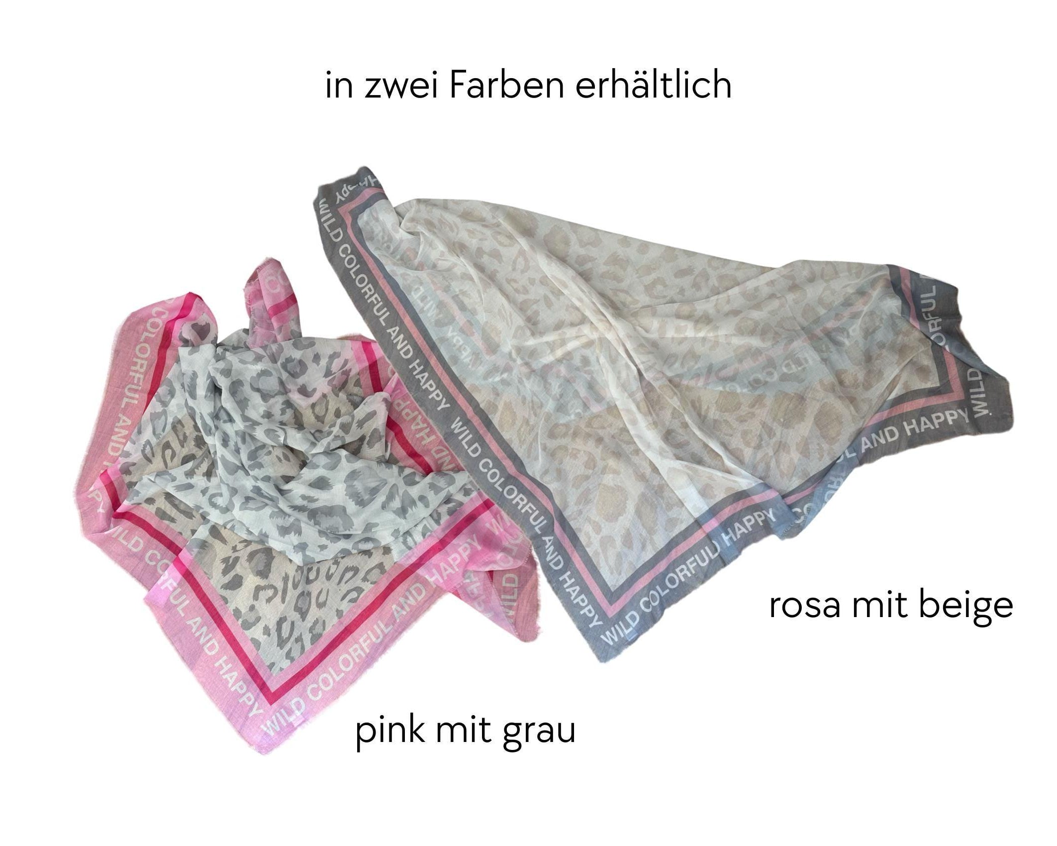 Tuch | Leo Viscosetuch | Sommertuch | Pink grau