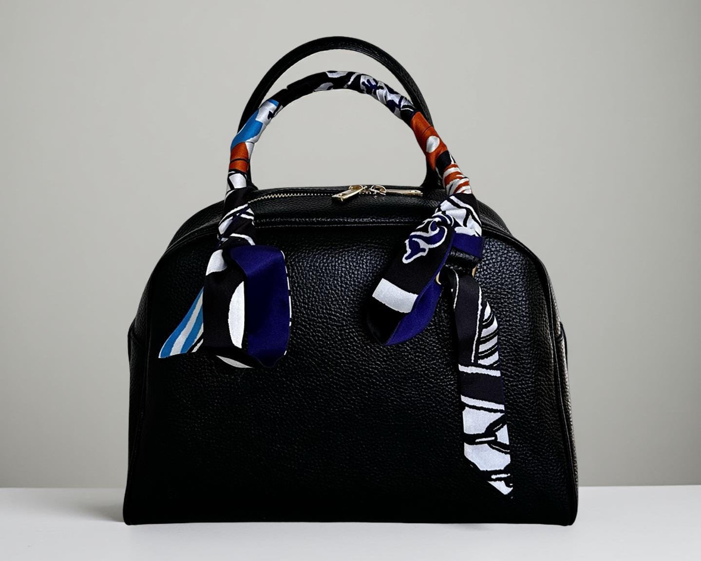 Schmaler seidiger Schal | Twilly | Handtasche Griff | Wrap | Tuch | Haarband | Armband | Taschenband lila blau violett orange