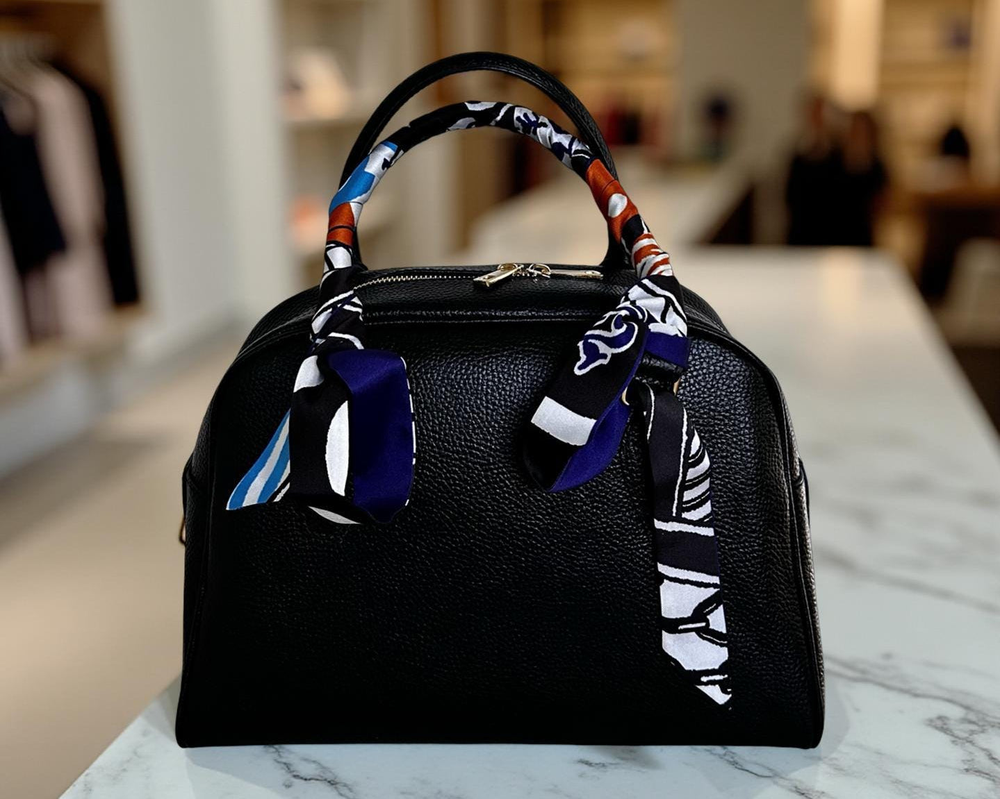 Schmaler seidiger Schal | Twilly | Handtasche Griff | Wrap | Tuch | Haarband | Armband | Taschenband lila blau violett orange