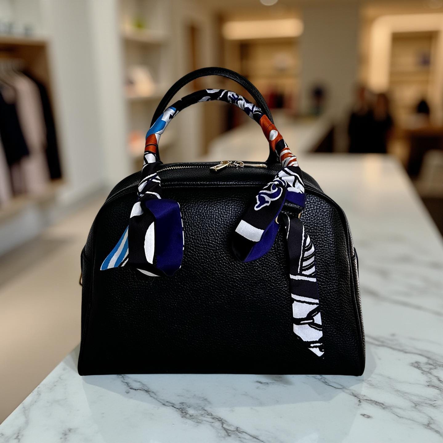 Schmaler seidiger Schal | Twilly | Handtasche Griff | Wrap | Tuch | Haarband | Armband | Taschenband lila blau violett orange