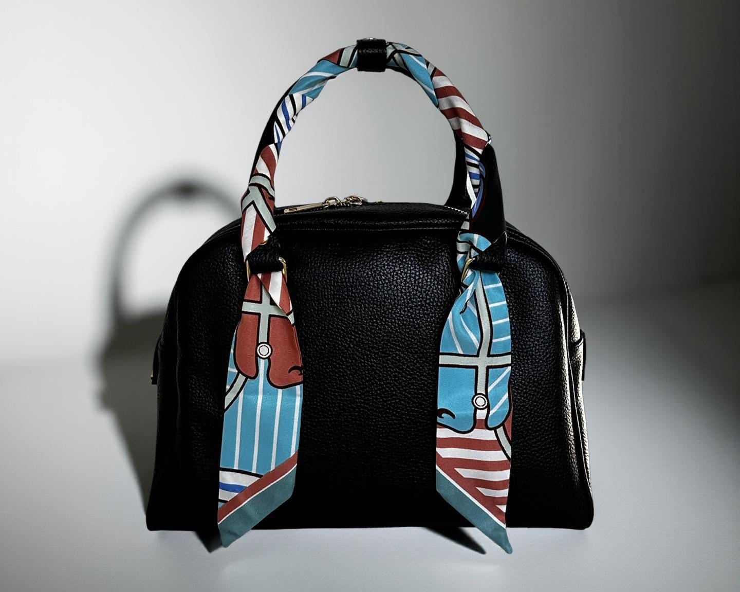 Schmaler seidiger Schal | Twilly | Handtasche Griff | Wrap | Tuch | Haarband | Armband | Foulard | Krawatte | Taschenband | Vintage Stil