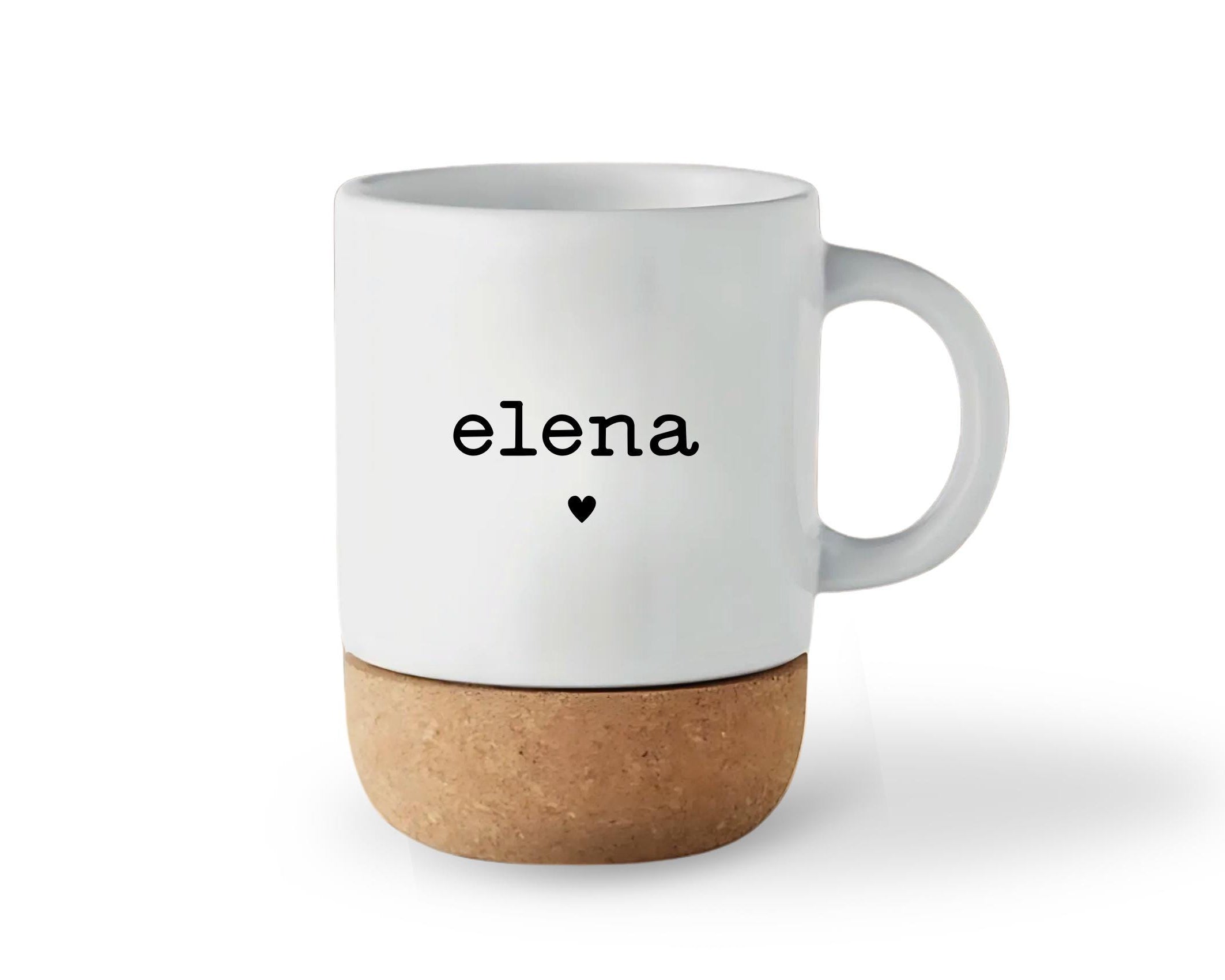 Tasse mit Kork | personalisiert | Geschenk Mutter Vater Oma Opa | Keramiktasse Name