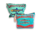 Bunte Sardines Kosmetiktasche | Schminktasche bedruckt | mit Anhänger