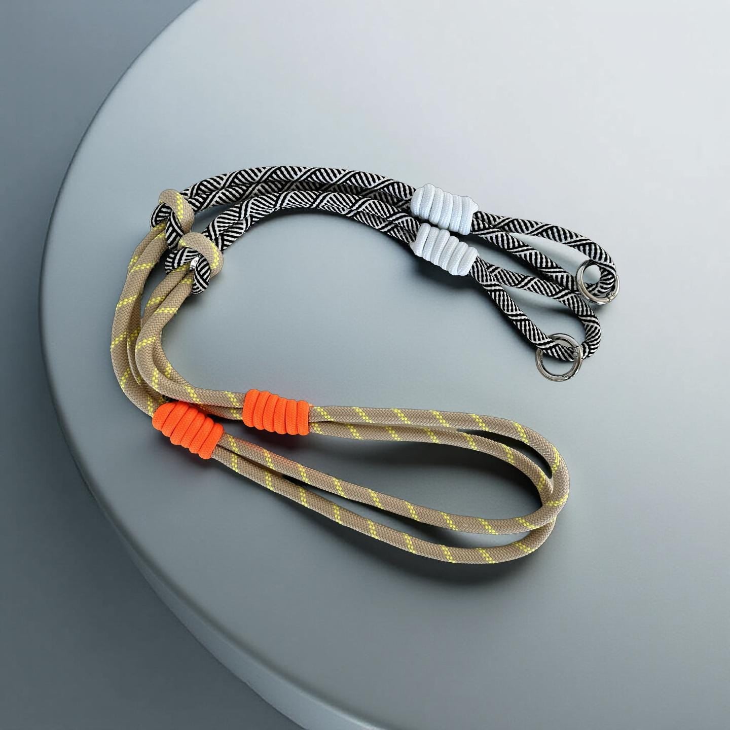 Handykette | Taschenriemen Band | Handygurt mit Knoten schmal | Seil geknotet als Handyband oder Taschengurt - in vielen leuchtenden Farben