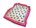 Tuch Dog Love mit Dackel | Viskosetuch | leichtes Sommertuch | rosa beige
