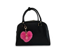 Plüsch Herz Anhänger für Tasche | Taschenschmuck | Kunstfell beige oder rosa | Geschenk Freundin