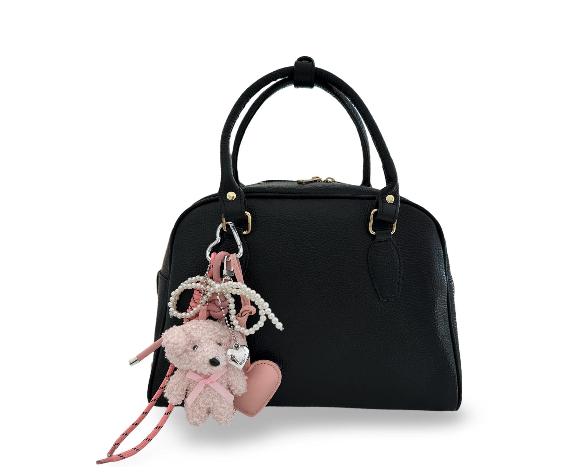 Teddy | Anhänger für Tasche oder Schlüssel | Taschenschmuck Taschenanhänger rosa Bag Charm