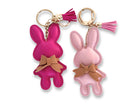 Anhänger Hase | Taschenschmuck Taschenanhänger | rosa pink Bag Charm | Twilly