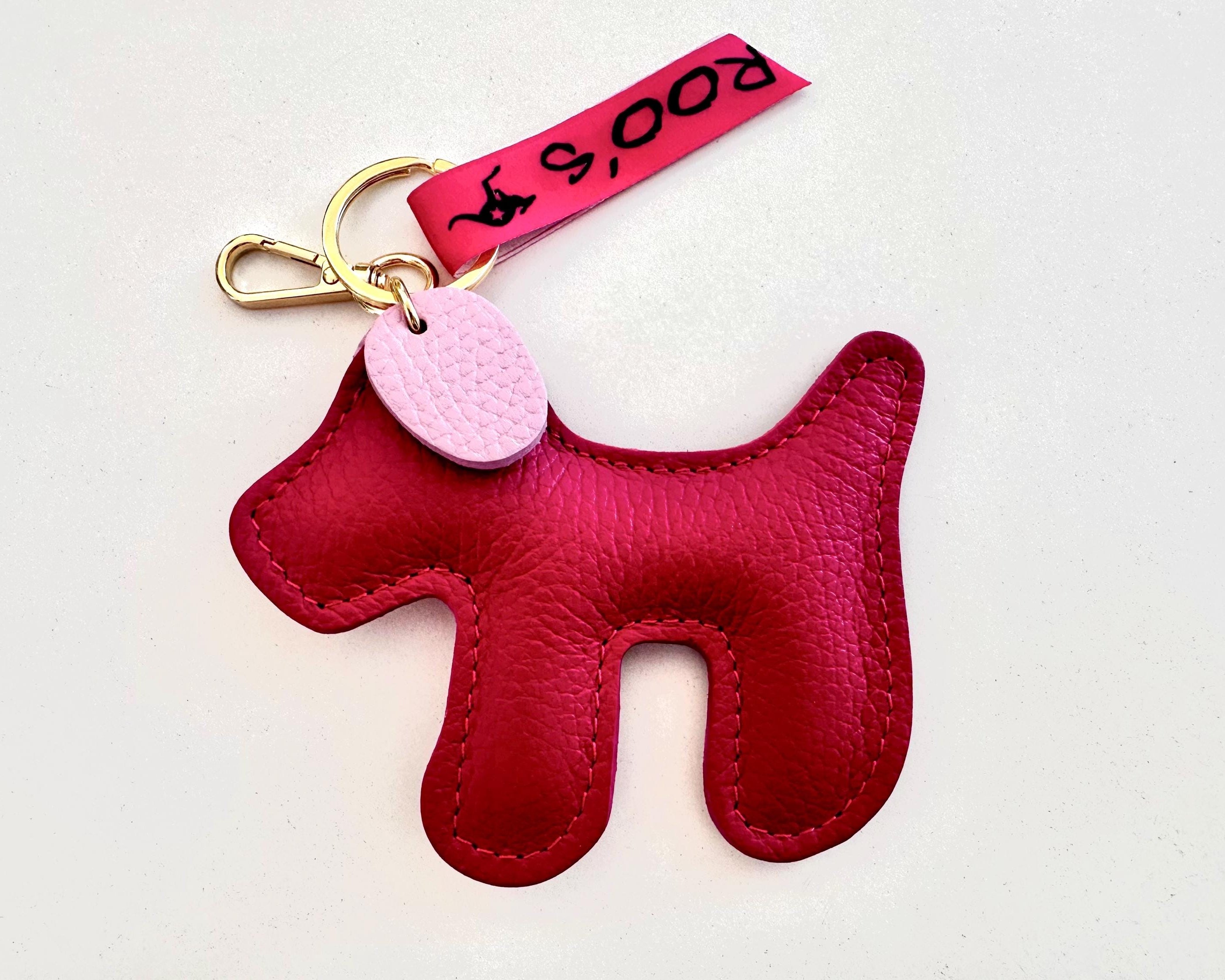 Anhänger Hund | Taschenschmuck Taschenanhänger | Bag Charm rosa, pink oder grau