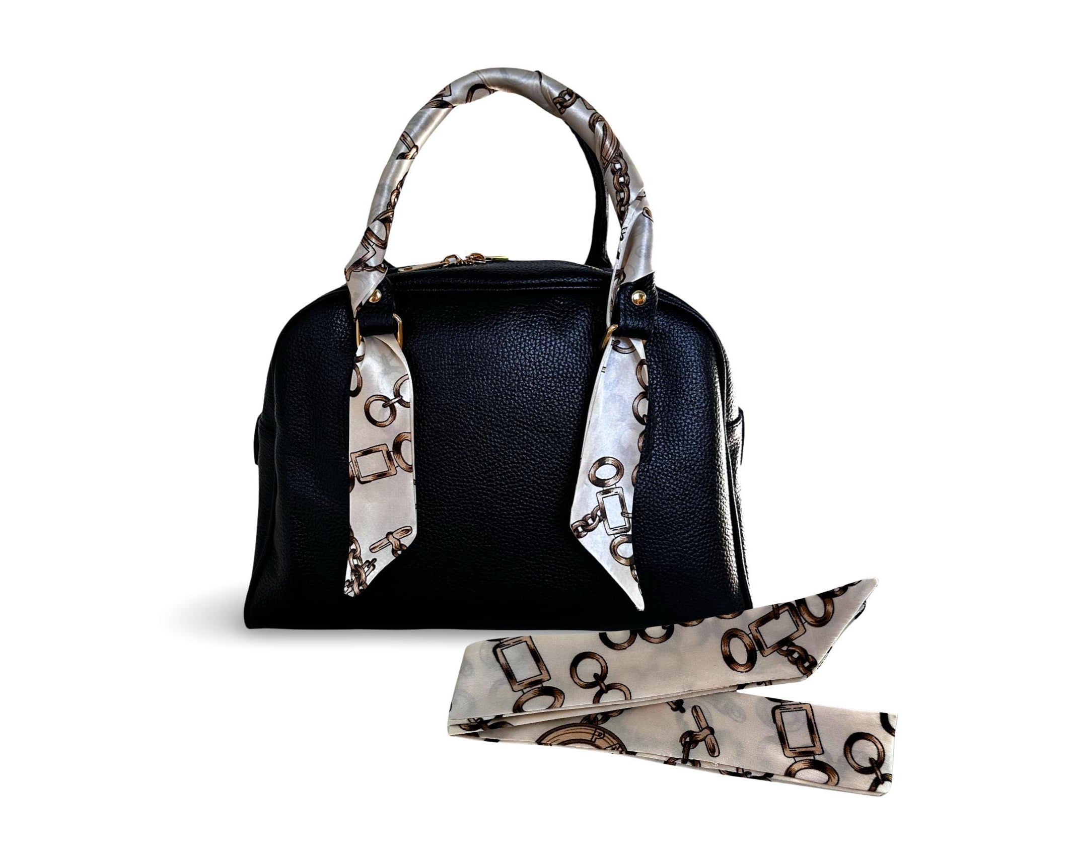 Twilly: seidiges Band | schmaler Schal in hell beige für Handtasche, als Halstuch oder Armband