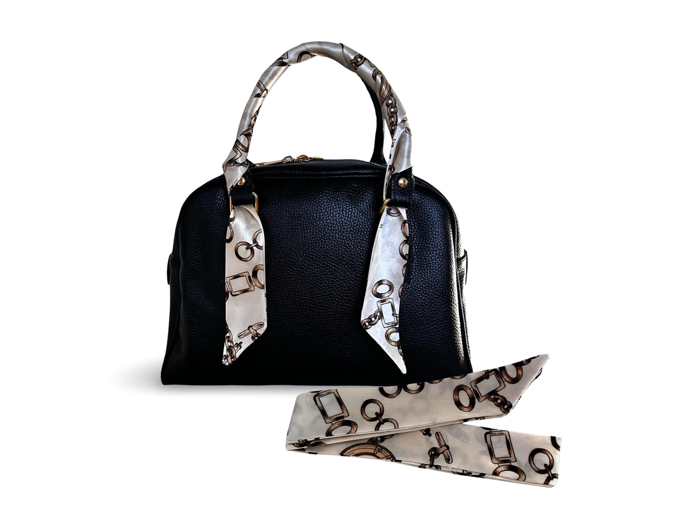 Twilly: seidiges Band | schmaler Schal in hell beige für Handtasche, als Halstuch oder Armband