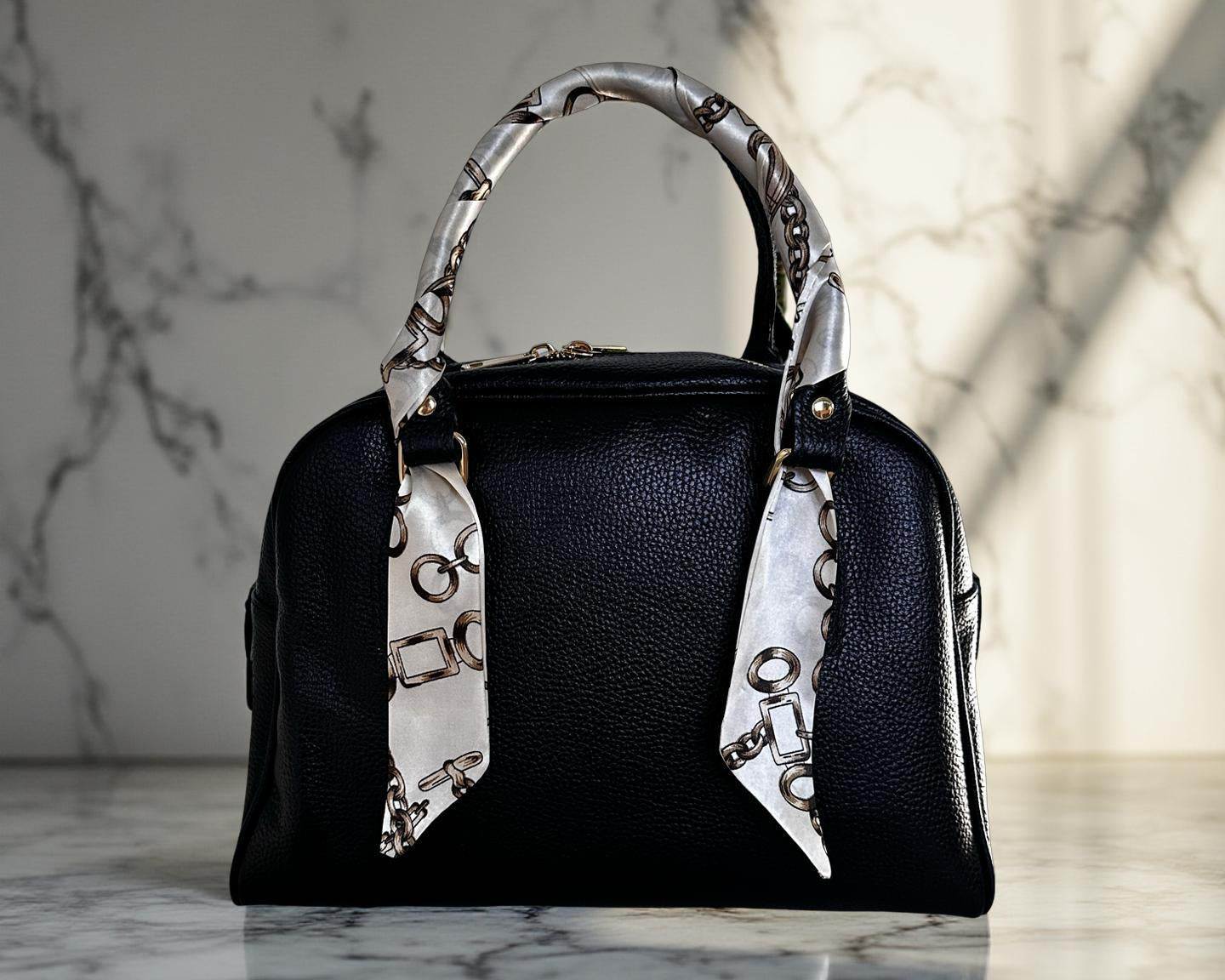 Twilly: seidiges Band | schmaler Schal in hell beige für Handtasche, als Halstuch oder Armband