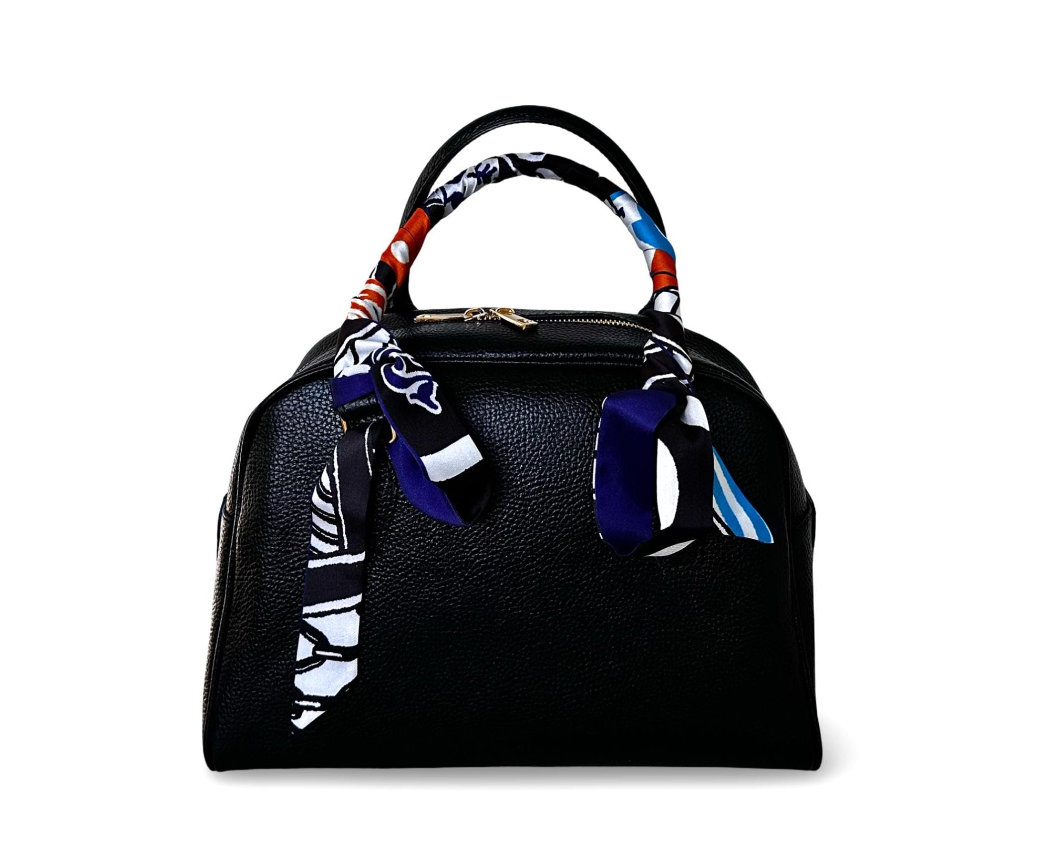 Schmaler seidiger Schal | Twilly | Handtasche Griff | Wrap | Tuch | Haarband | Armband | Taschenband lila blau violett orange