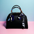 Schmaler seidiger Schal | Twilly | Handtasche Griff | Wrap | Tuch | Haarband | Armband | Taschenband lila blau violett orange