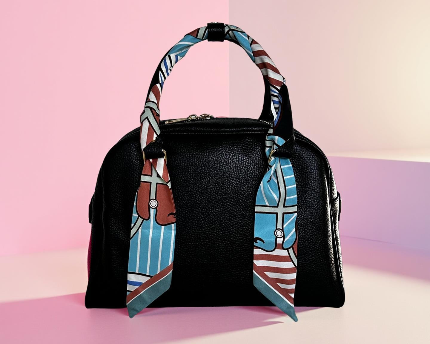 Schmaler seidiger Schal | Twilly | Handtasche Griff | Wrap | Tuch | Haarband | Armband | Foulard | Krawatte | Taschenband | Vintage Stil