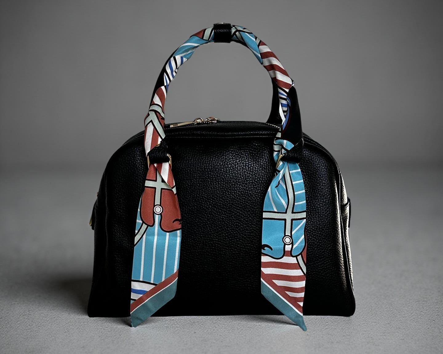 Schmaler seidiger Schal | Twilly | Handtasche Griff | Wrap | Tuch | Haarband | Armband | Foulard | Krawatte | Taschenband | Vintage Stil