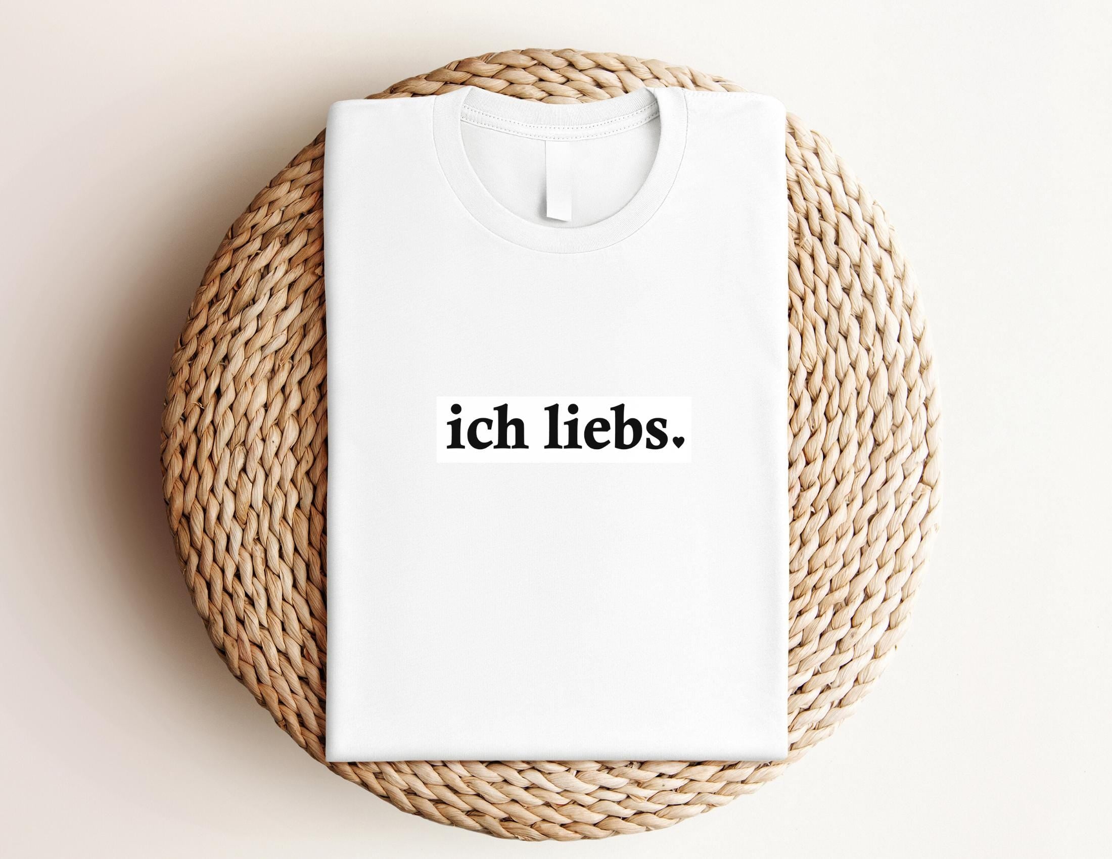T-Shirt | ich liebs. | schwarze Schrift | weiß Rundhals