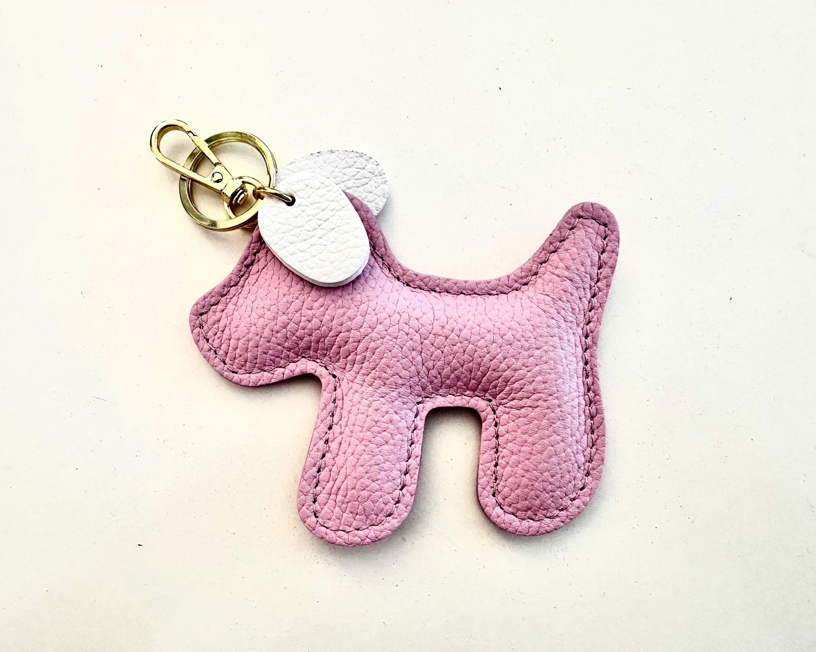 Anhänger Hund | Taschenschmuck Taschenanhänger | Bag Charm rosa, pink oder grau