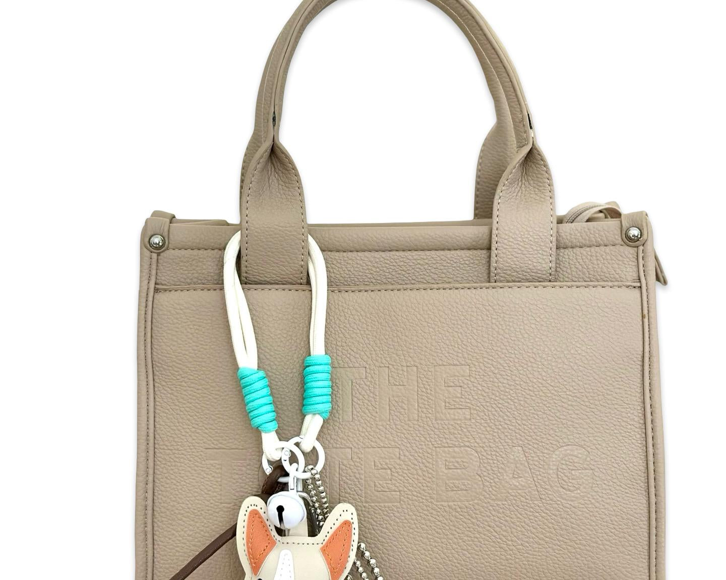 Hunde Anhänger | mit kleinen Ketten, Glöckchen und Schnüren | Taschenschmuck Taschenanhänger | Bag Charm mit Hund