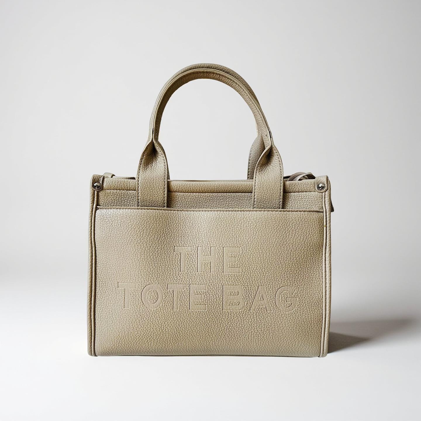 Tasche The Tote Bag | beige Handtasche mit Henkeln und Schulterriemen