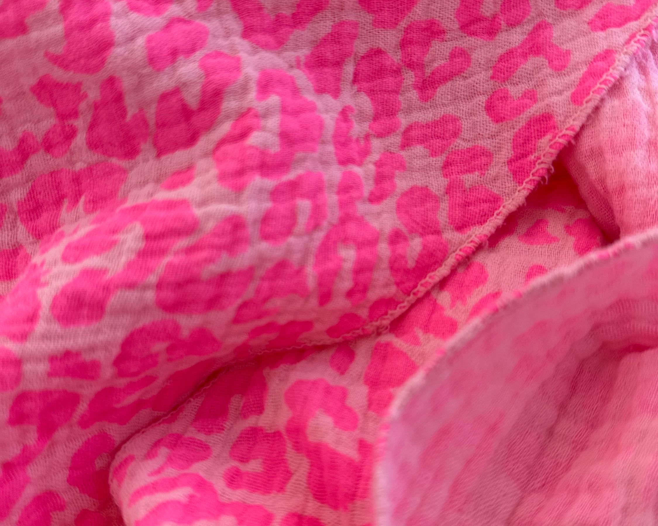 Tuch | Neon Leotuch | Leo | Musselin Dreieckstuch | Sommertuch | Pink orange | dreieckiges Tuch Baumwolle