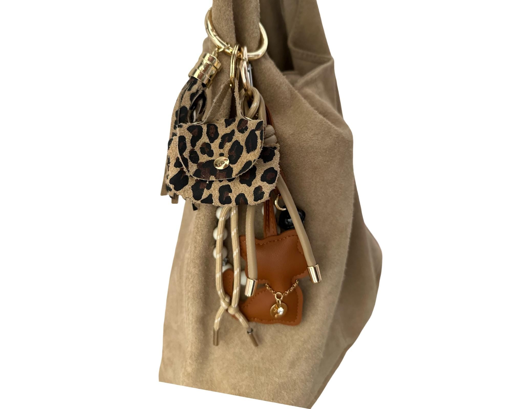 Hobo Tasche aus Veloursleder – taupe sand beige | Lässig, stylisch & praktisch