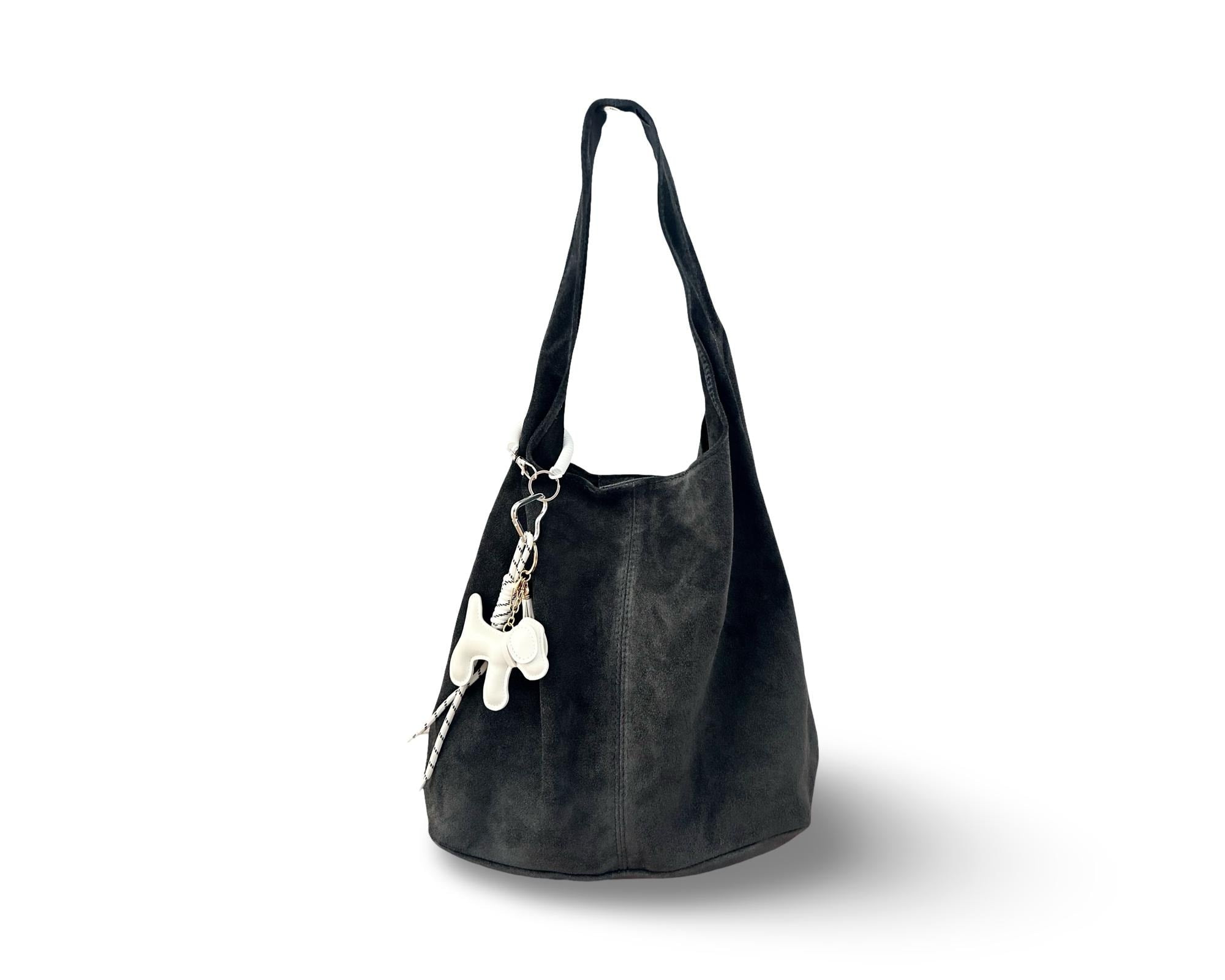 Hobo Tasche aus Veloursleder – Pink, Hellgrau oder Grau | Lässig, stylisch & praktisch