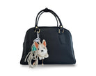 Hunde Anhänger | mit kleinen Ketten, Glöckchen und Schnüren | Taschenschmuck Taschenanhänger | Bag Charm mit Hund