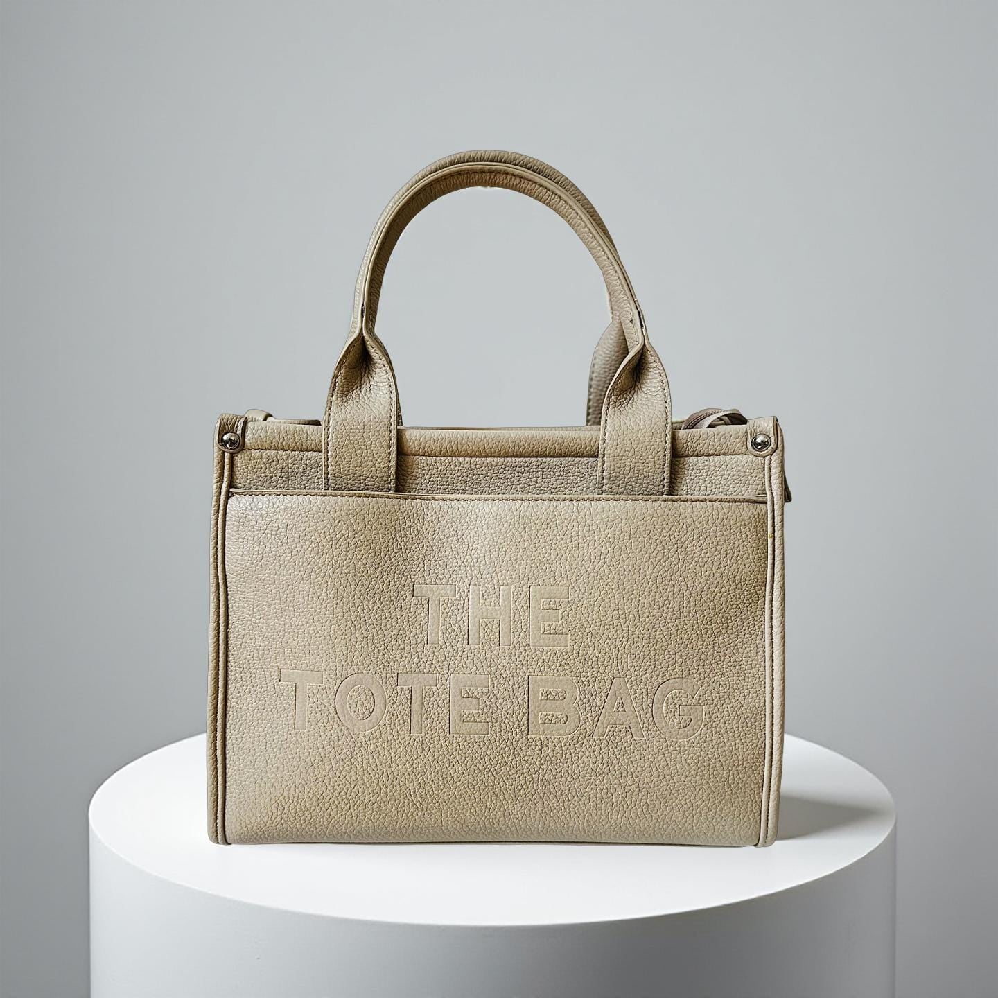 Tasche The Tote Bag | beige Handtasche mit Henkeln und Schulterriemen