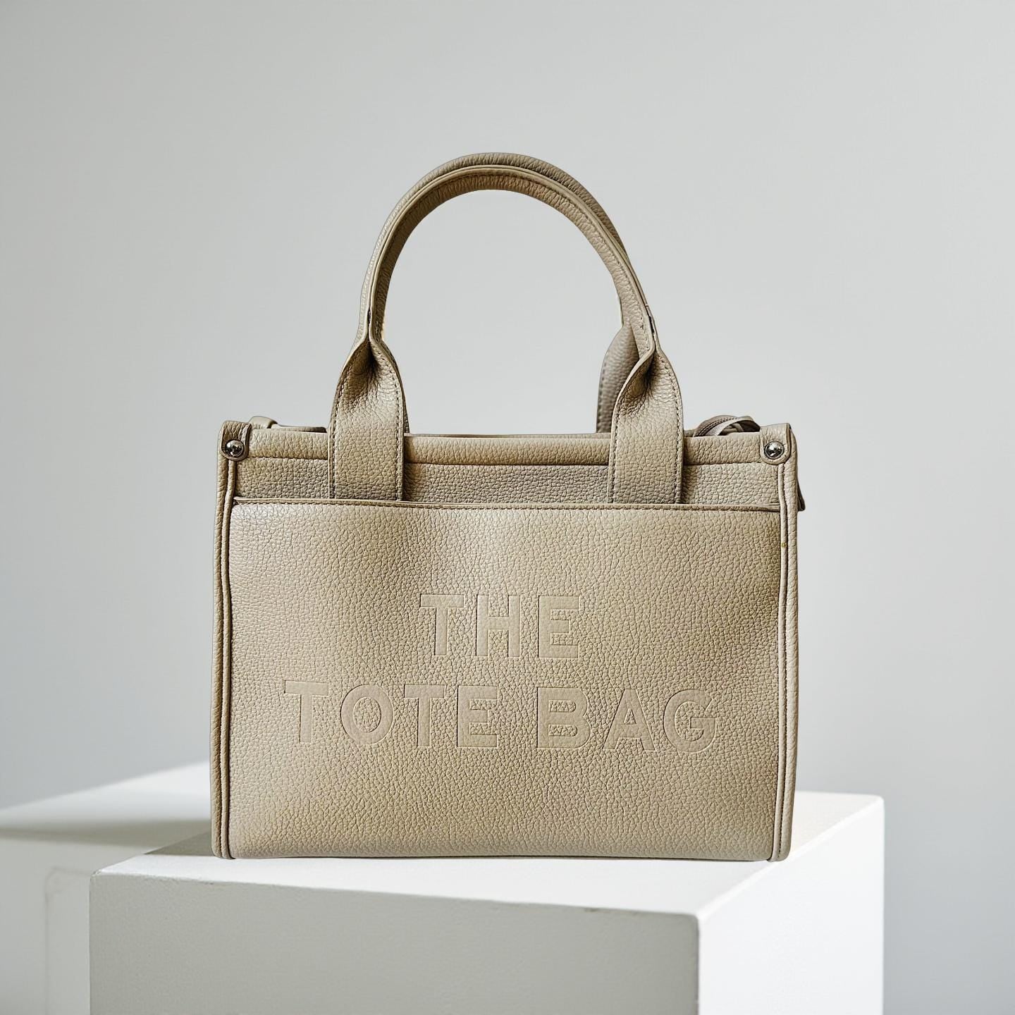 Tasche The Tote Bag | beige Handtasche mit Henkeln und Schulterriemen