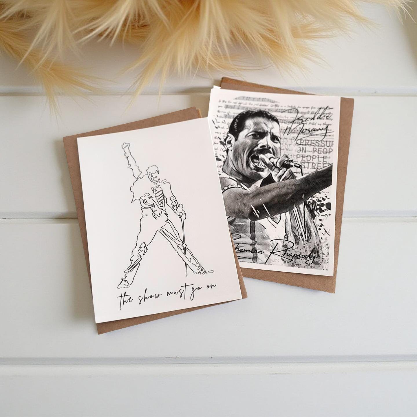 Freddie Mercury Karten Set | Art Cards - Karten Set 2 Stück