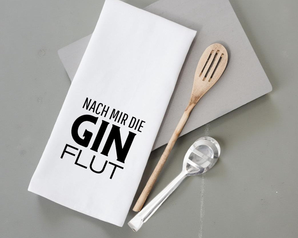 Geschirrtuch | Nach mir die Gin Flut | lustiger Spruch